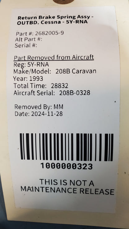 Brake Return Spring Assy - OUTBD. - Cessna - 5Y-RNA