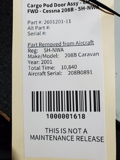 Cargo Pod Door Assy - FWD - Cessna 208B - 5H-NWA