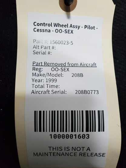 Control Wheel Assy - Pilot - Cessna - OO-SEX