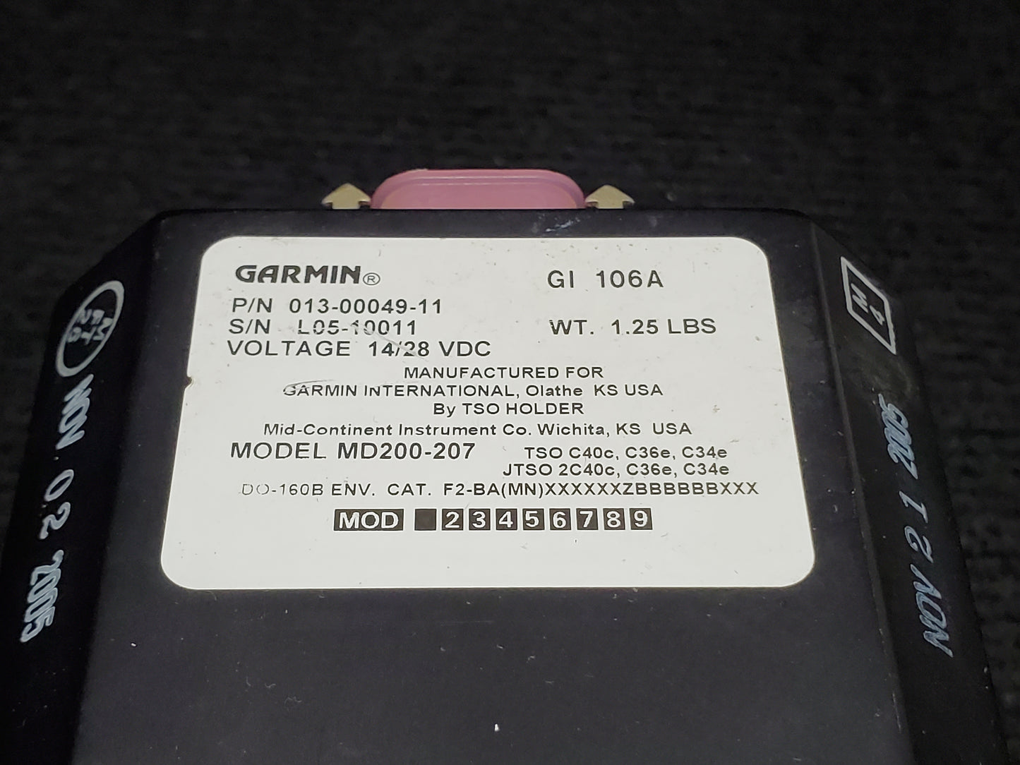 GL106A Course Deviation Indicator Nav/VLOC - Garmin - 5H-TAZ