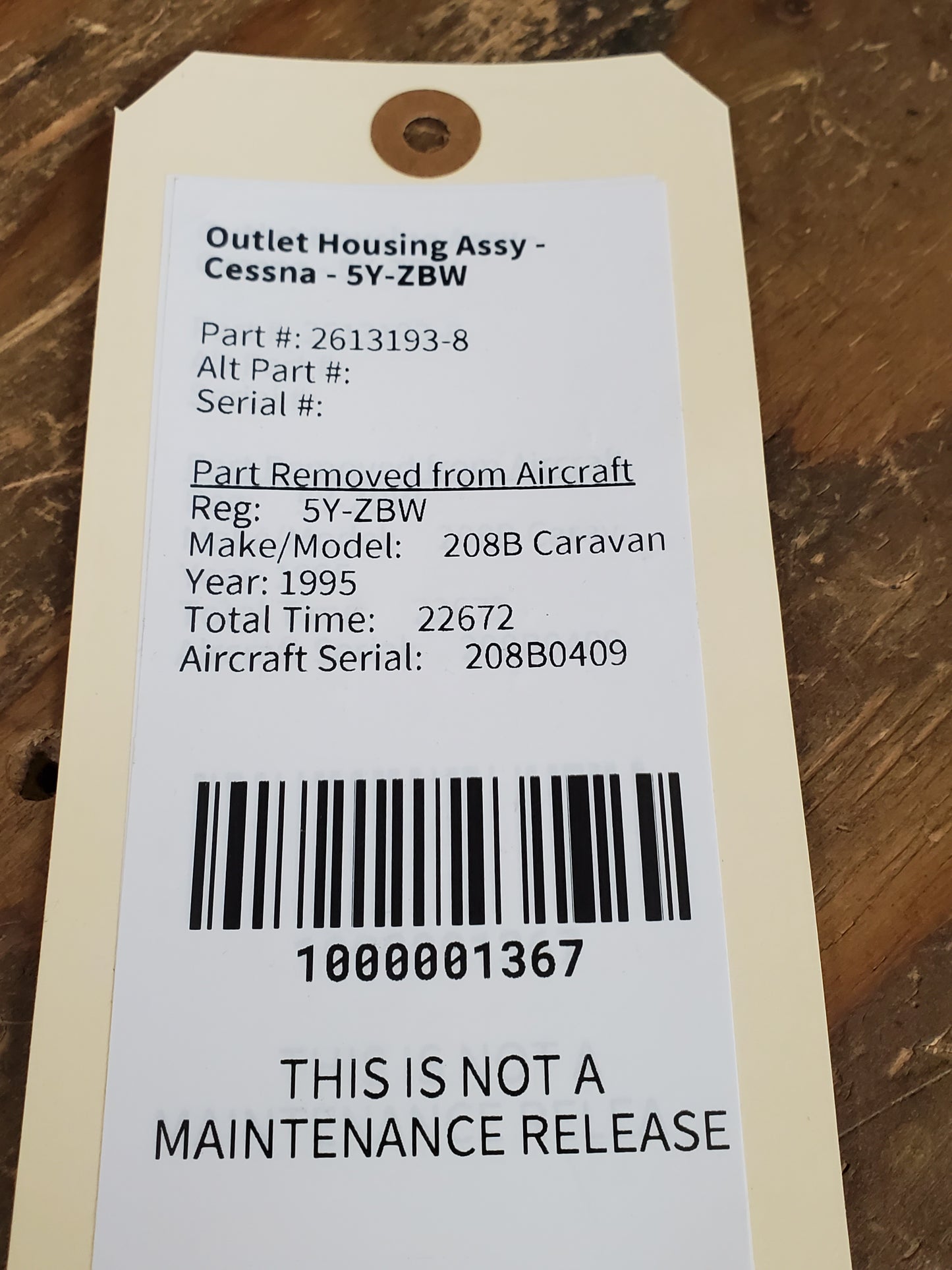 Outlet Housing Assy - Cessna - 5Y-ZBW