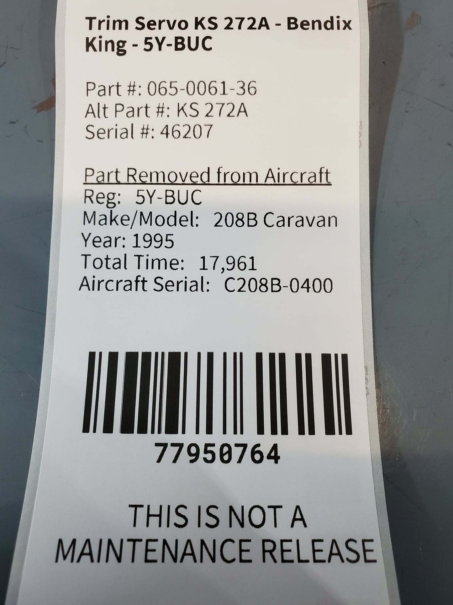 Trim Servo KS 272A - Bendix King - 5Y-BUC