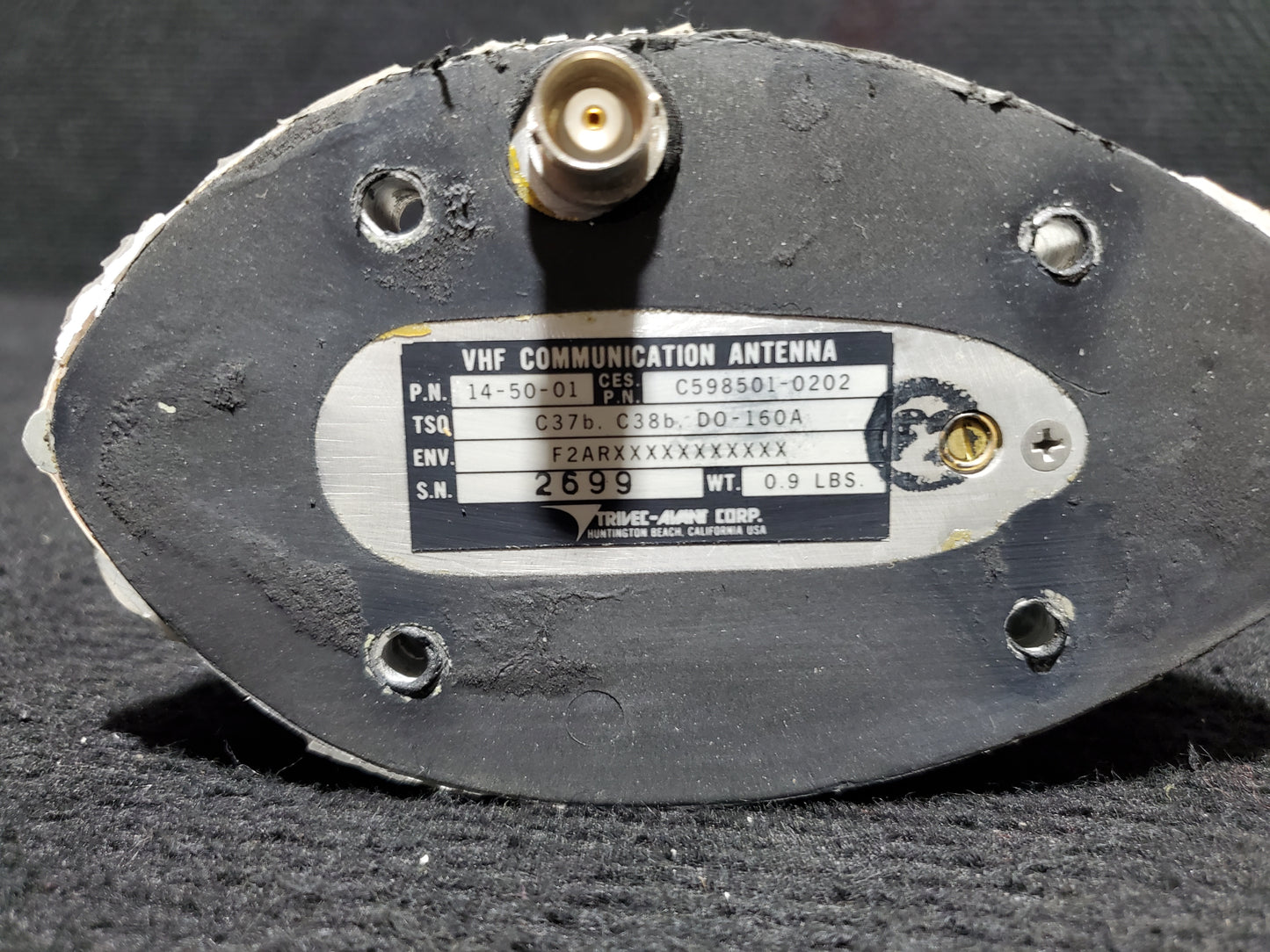 VHF Comm Antenna - Trivec Avant - OO-SEX
