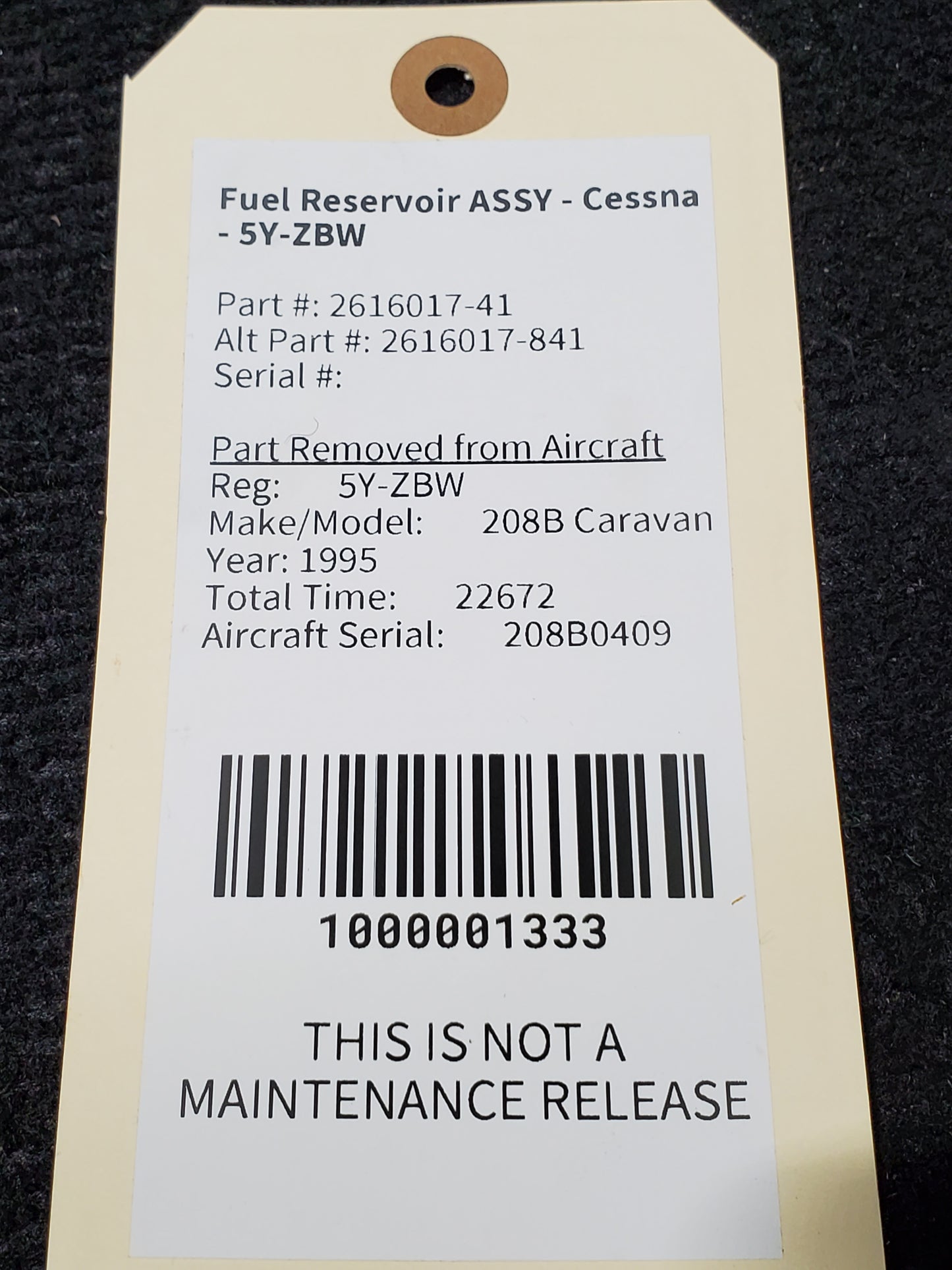 Fuel Reservoir ASSY - Cessna - 5Y-ZBW