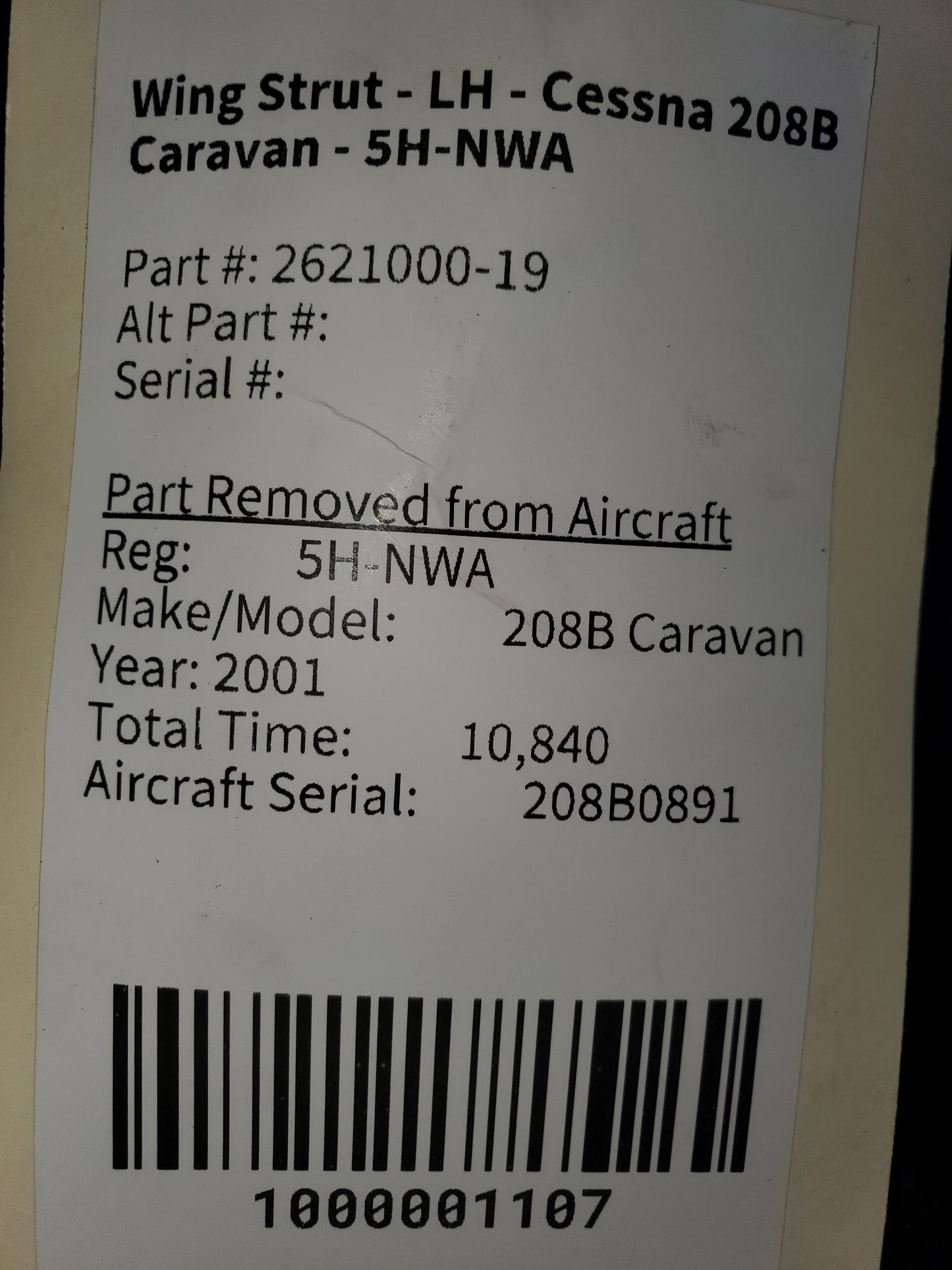 Wing Strut - LH - Cessna 208B Caravan - 5H-NWA