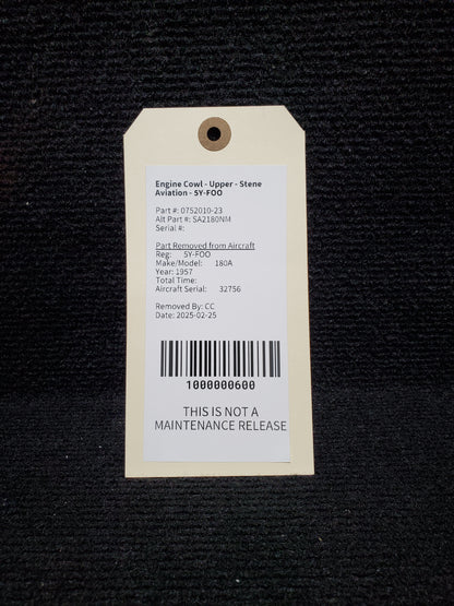 Engine Cowl - Upper - Stene Aviation - 5Y-FOO