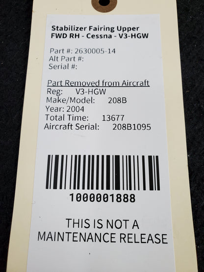Stabilizer Fairing Upper FWD RH - Cessna - V3-HGW