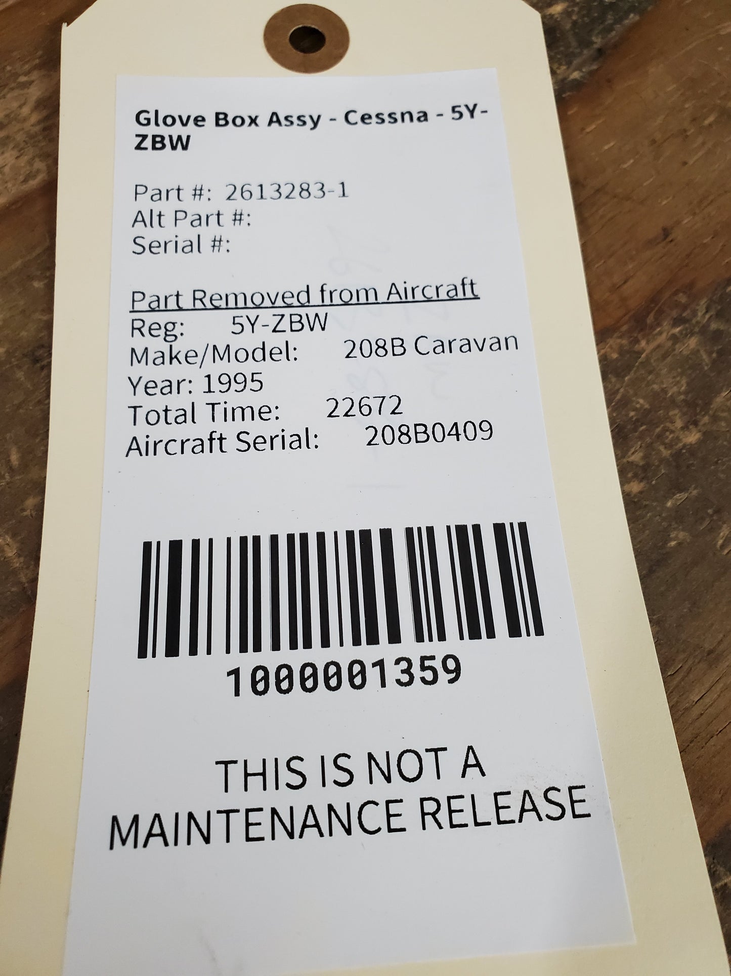 Glove Box Assy - Cessna - 5Y-ZBW