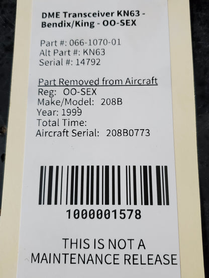 DME Transceiver KN63 - Bendix/King - OO-SEX