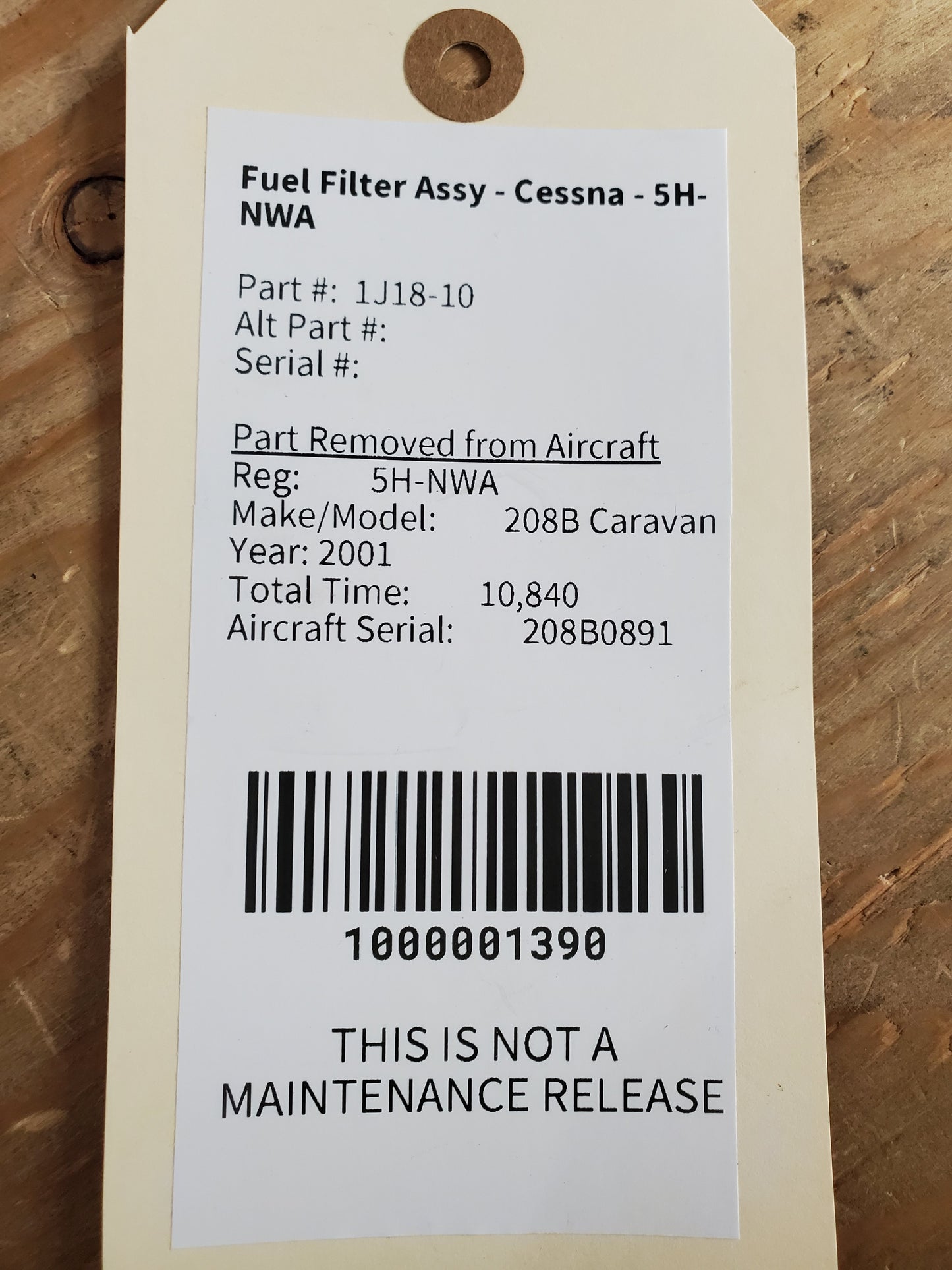 Fuel Filter Assy - Cessna - 5H-NWA