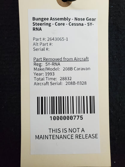 Bungee Assembly - Nose Gear Steering - Core - Cessna - 5Y-RNA