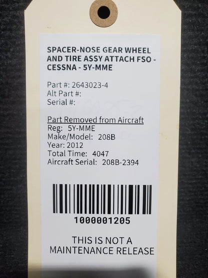 Spacer-Nose Gear Wheel And Tire Assy Attach FSO - Cessna - 5Y-MME