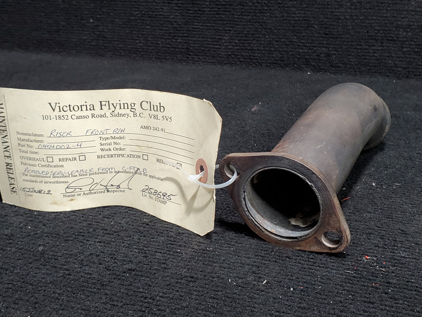 Exhaust Riser RH FWD - Cessna 152 - MISC (VFC)