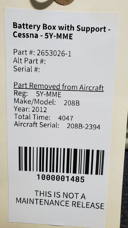 Battery Box Support - Cessna - 5Y-MME