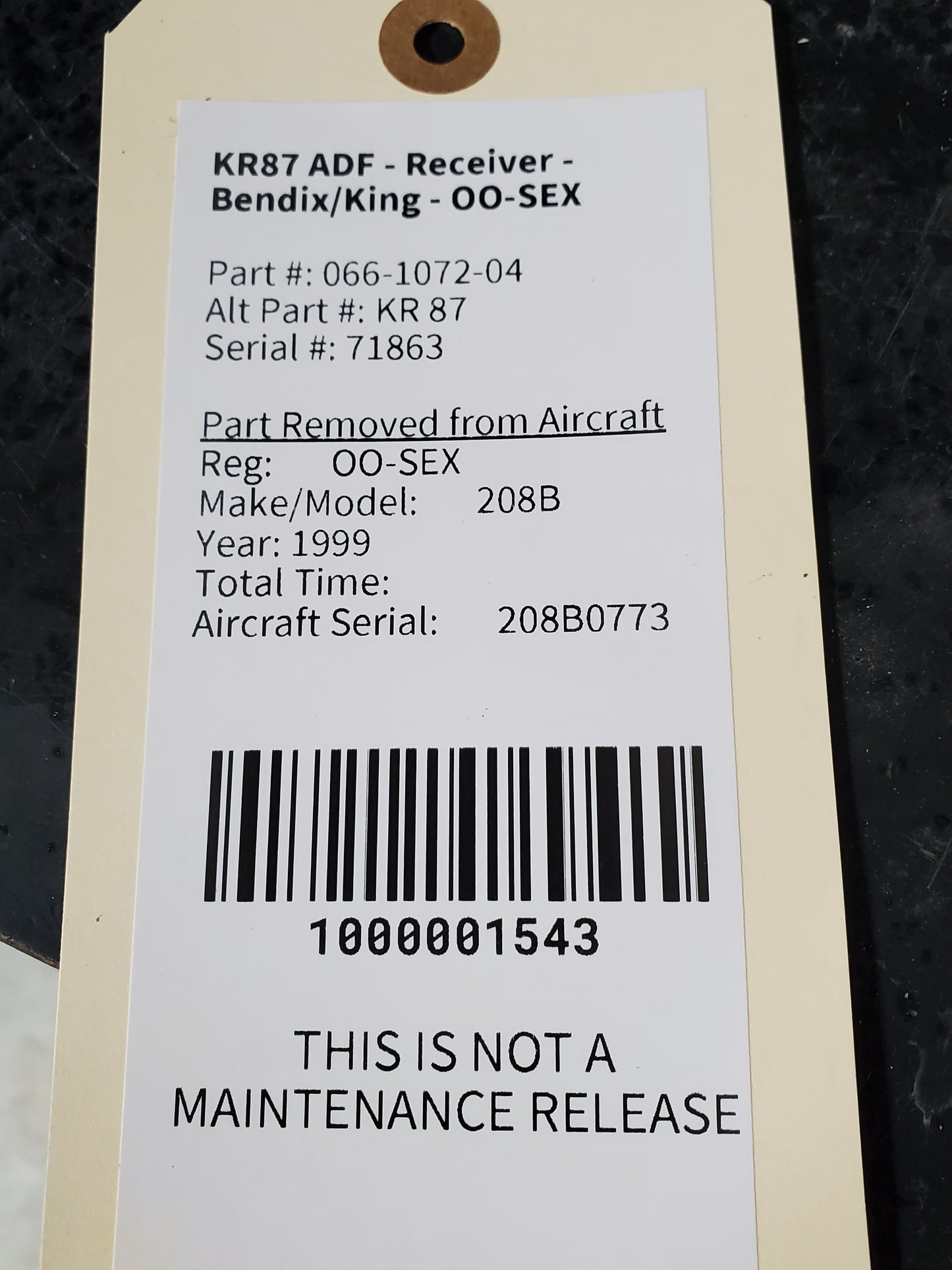 KR87 ADF - Receiver - Bendix/King - OO-SEX
