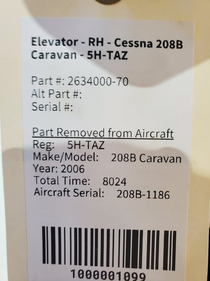 Elevator - RH - Cessna 208B Caravan - 5H-TAZ