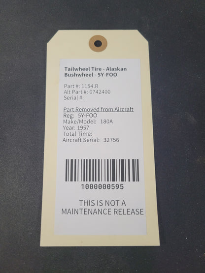 Tailwheel Tire - Alaskan Bushwheel - 5Y-FOO