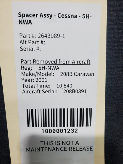 Spacer Assy - Cessna - 5H-NWA