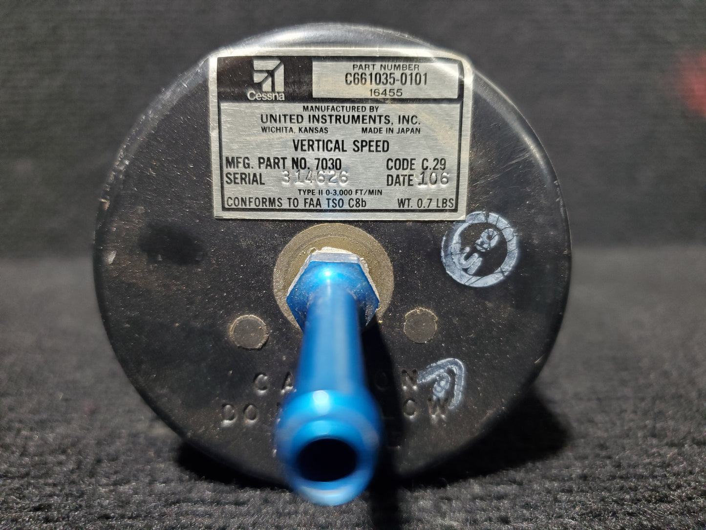 Vertical Speed Indicator - United Instruments - 5H-TAZ