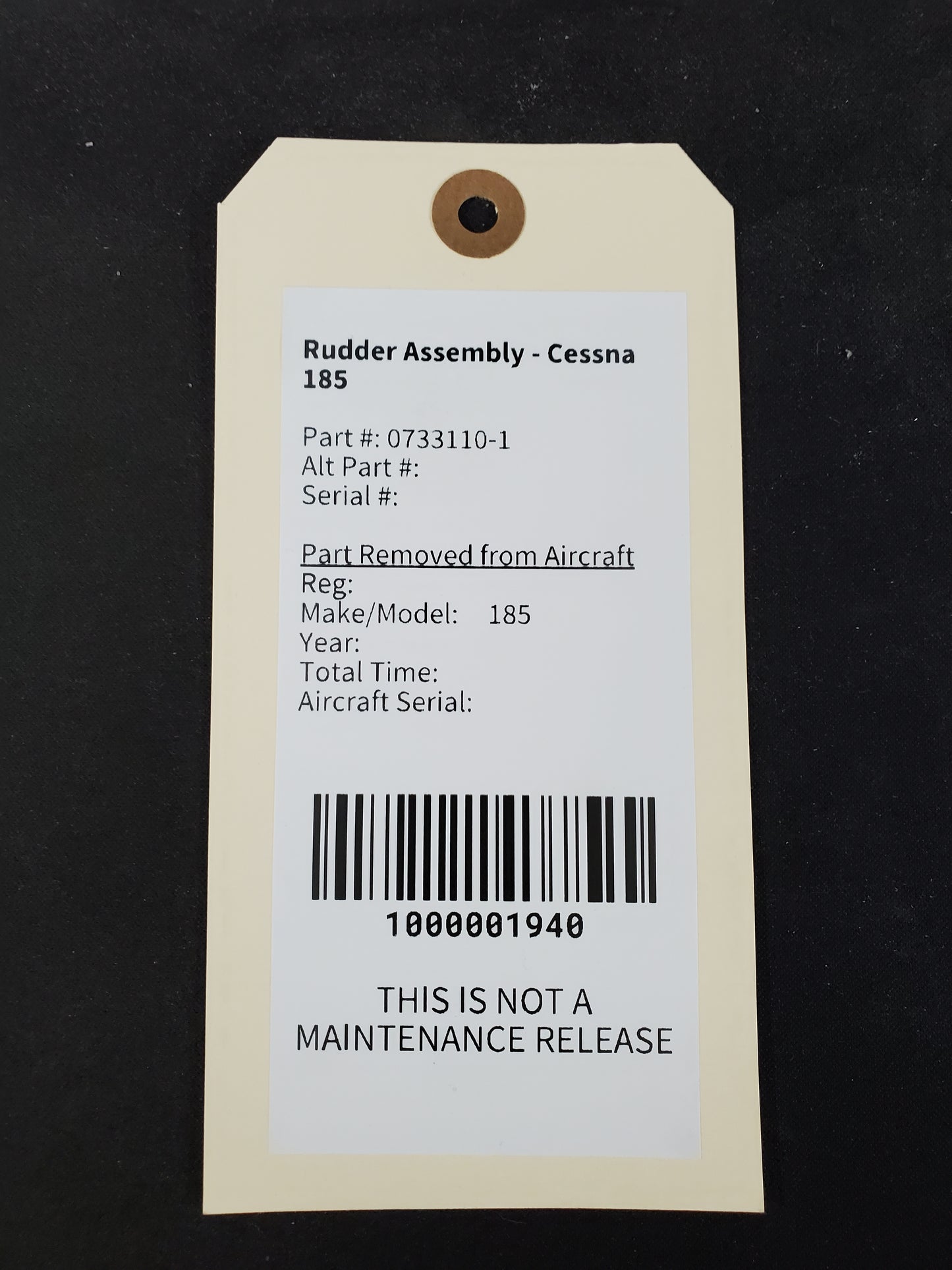 Rudder Assembly - Cessna 185