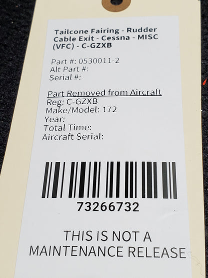 Tailcone Fairing - Rudder Cable Exit - Cessna - MISC (VFC) - C-GZXB