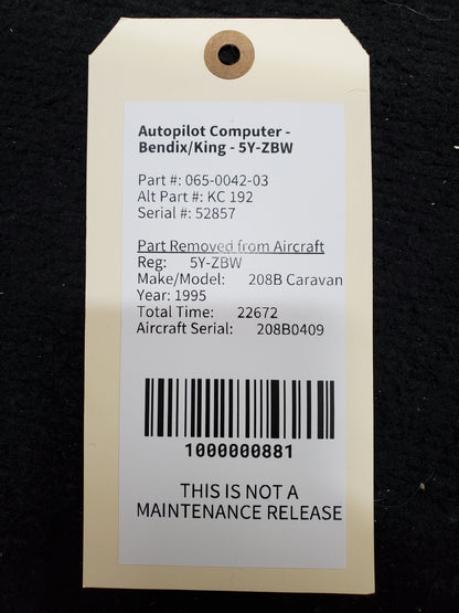 KC 192 Autopilot Computer - Bendix/King - 5Y-ZBW