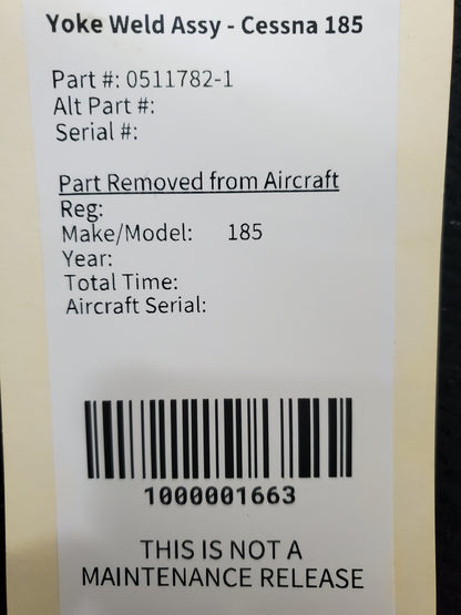 Yoke Weld Assy - Cessna 185