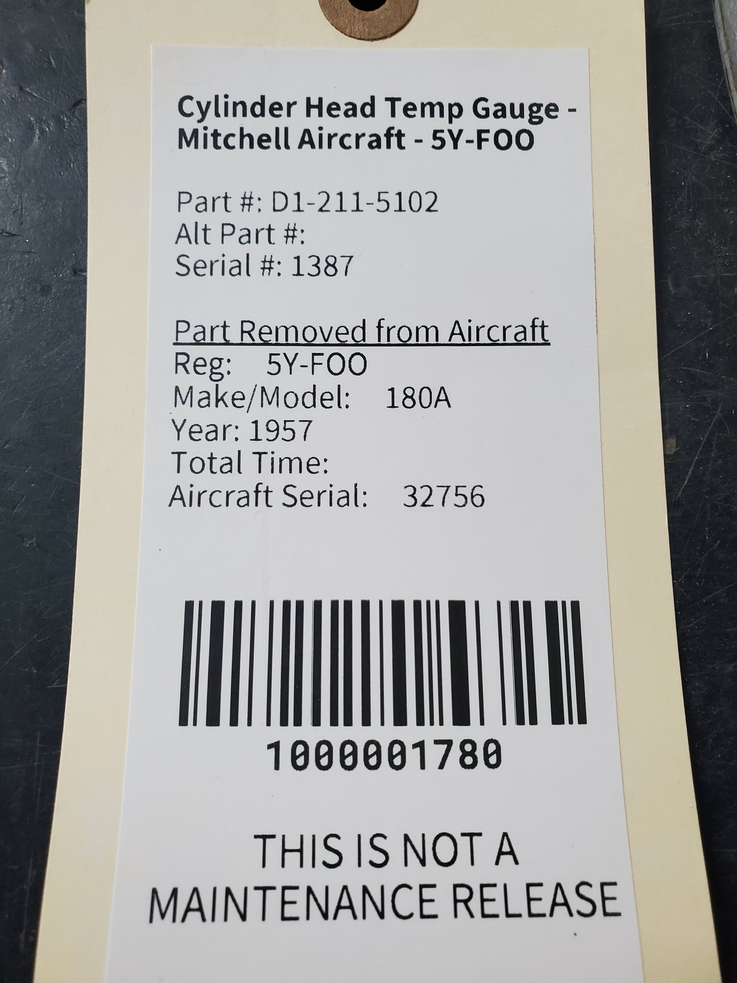 Cylinder Head Temp Gauge - Mitchell Aircraft - 5Y-FOO