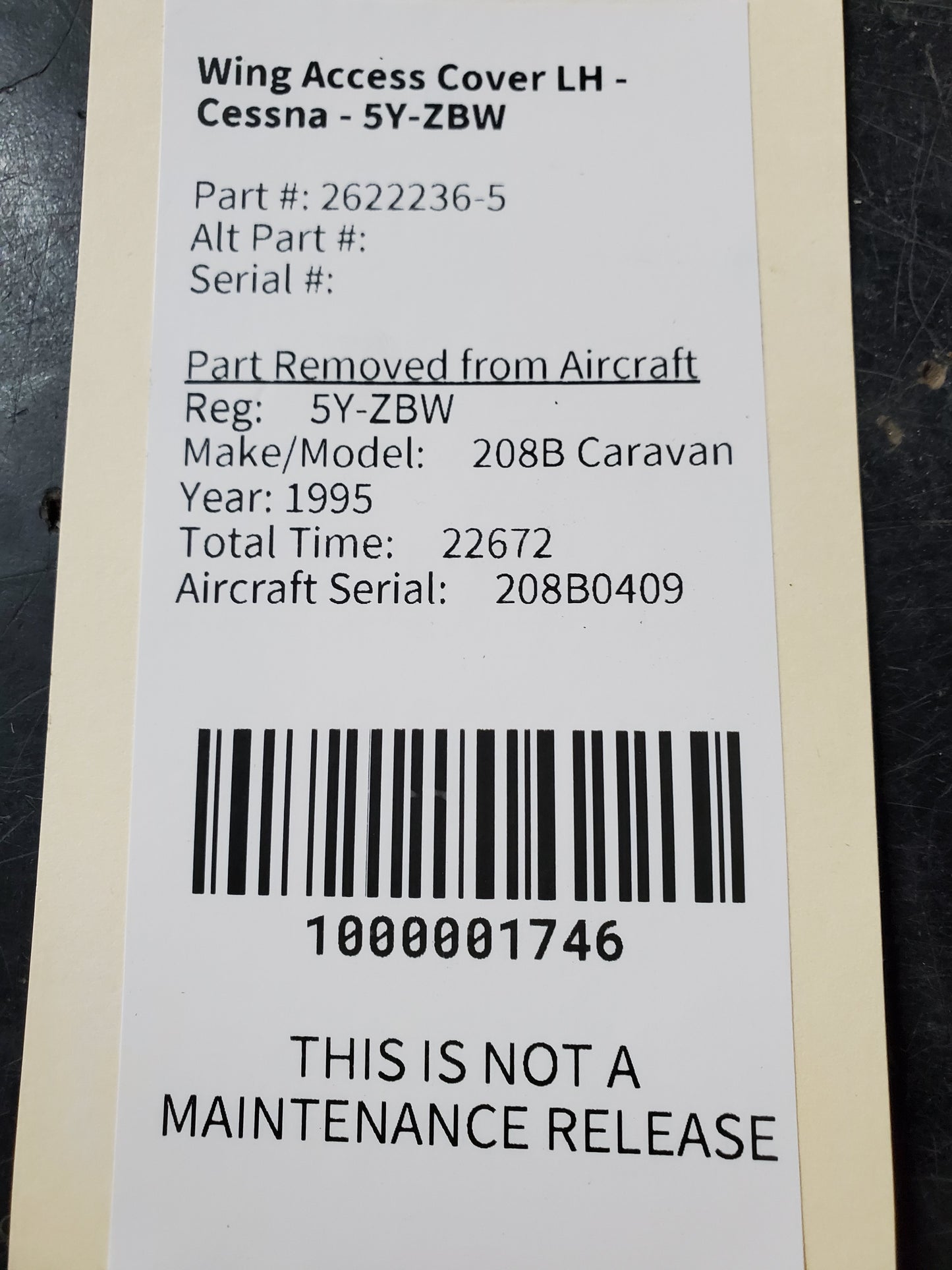 Wing Access Cover LH - Cessna - 5Y-ZBW